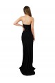 Best Corset Style Strapless Crepe Prom Dress with High Split