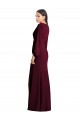 Best Long Puff Sleeve V-Neck Trumpet Maxi Prom Dress