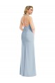 Best Plunge Neck Halter Backless Trumpet Prom Dress with Front Slit