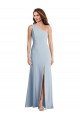 Best Bold One Shoulder Trumpet Maxi Crepe Prom Dress