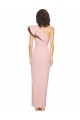 Best Full Length One Shoulder Crepe Prom Dress with Side Leg Split