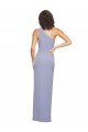 Best Floor Length One Shoulder Crepe Prom Dress with Pencil Skirt and Side Split