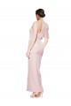Best One Shoulder Tulle Overlay Sweetheart Neckline Long Crepe Prom Dress with Thigh Split