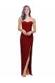 Best Straight Pencil Skirt Long Sweetheart Crepe Prom Dress with High Side Split