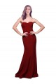 Best Long Full Length Sweetheart Slim Crepe Prom Dress with Strapless Bodice