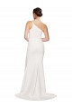 Best Long Sweep Train Crepe Prom Dress with Side Split and One Strap