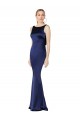 Best Sheath High Neck Stretch Satin Prom Dress Low Back