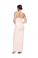 Best Cowl Neck Strapless Stretch Satin Prom Dress with High Split