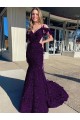 Best Cold Shoulder Sleeveless Long Court Train Velvet Sequin Prom Dress