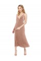 Best Midi Length Short V-Neck Velvet Cocktail Prom Dress / Homecoming Dress with Notched Neckline