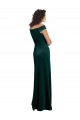 Best Floor Length Cap Sleeves Long Velvet Prom Dress with High Side Slit