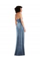 Best Strapless Velvet Maxi Prom Dress with Draped Skirt