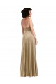 Best Square Neck Velvet Maxi Prom Dress with Front Slit & Pockets