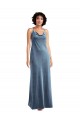 Best Cowl Neck Velvet Maxi Slip Prom Dress
