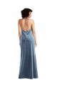 Best Cowl Neck Velvet Maxi Slip Prom Dress