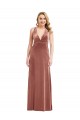 Best Plunging Neckline Velvet Maxi Prom Dress with Criss Cross Open Back