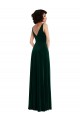 Best Floor Length Velvet Maxi Prom Dress with Shirred Bodice and Front Slit
