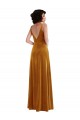 Best Twist Front Cutout Velvet Maxi Prom Dress with Pockets