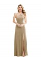 Best High Neck Halter Open Back Long Velvet Maxi Prom Dress with Pockets