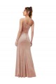 Best One Shoulder Stretch Velvet Prom Dress with Front Slit