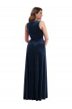 Best Deep V-Neck Sleeveless Velvet Maxi Prom Dress with Pockets