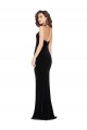 Best Halter Neck Wide Straps Long Velvet Prom Dress with Side Split